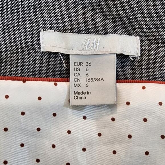 H and M‎ 40s 50s vibes Academia Grey fit n flare dress size 6 - Picture 7 of 7